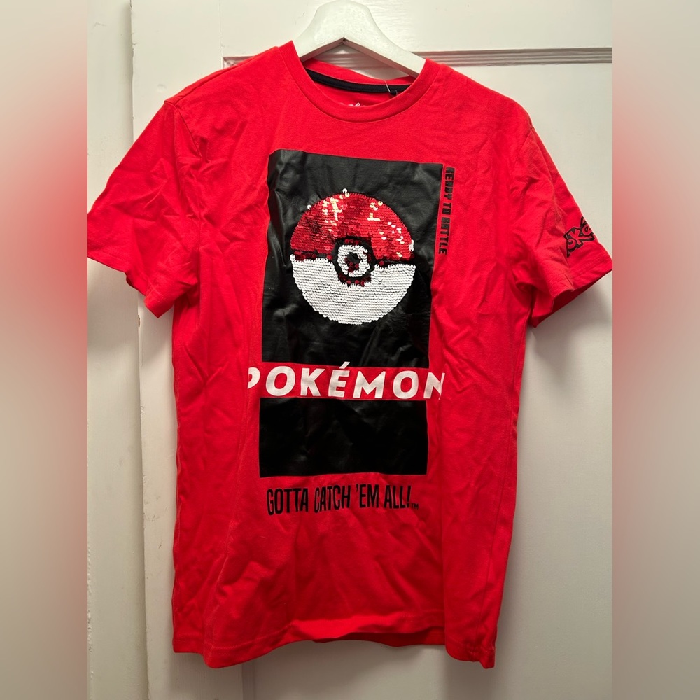 NWT Pokémon 2 way sequin shirt Youth Size 11-12